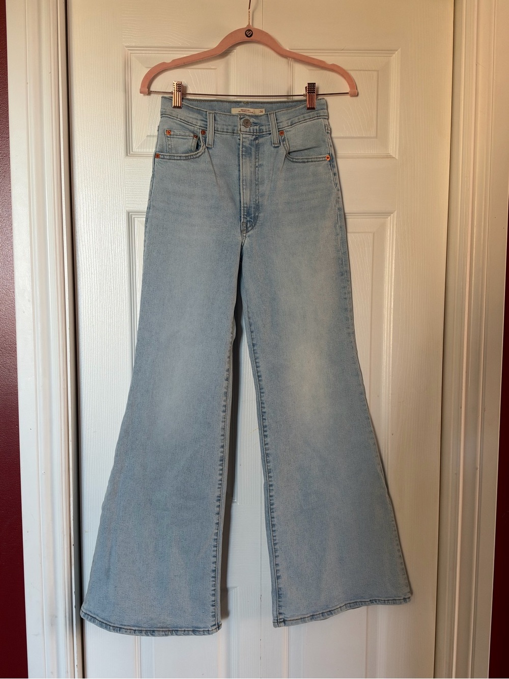 Levi's Light Blue High-Rise Wide Leg Jeans